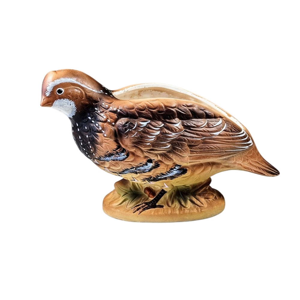 Napcoware Bob White Quail Bird Planter Vase Hunting Pottery C5431 Figurine Japan